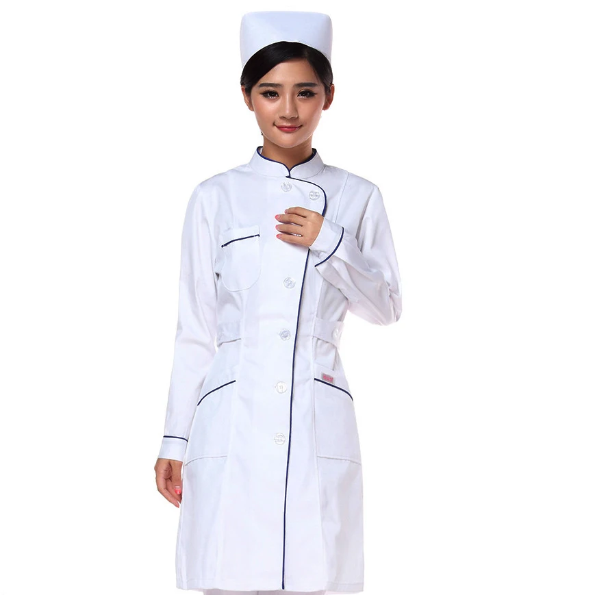 white nurse uniform lab coat uniform