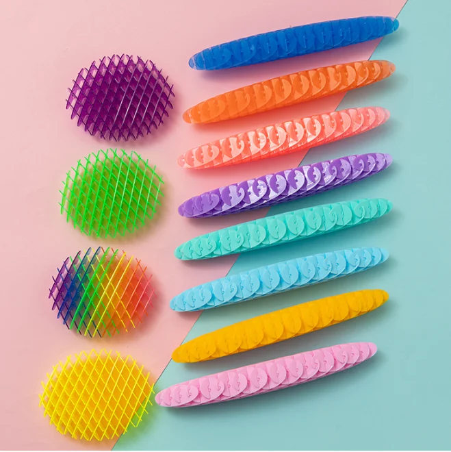 Small Size 3D PVC Printing New and Unique Toy Large fidget worm space worm sensory toys fidget toys