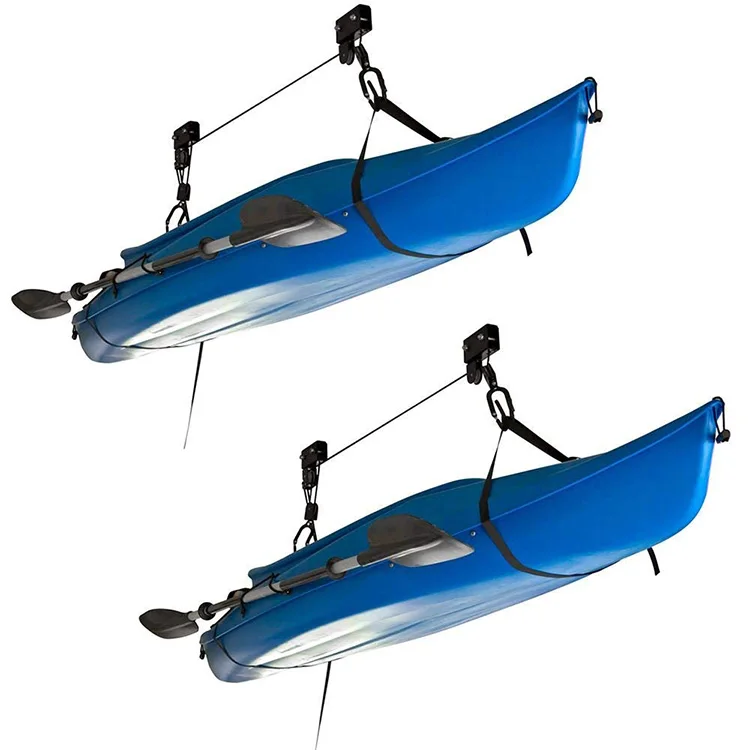 Universal Stand up Paddle Board Bike Kayak Ceiling Storage Hoist Pulley Systems for Kayaks in Garage