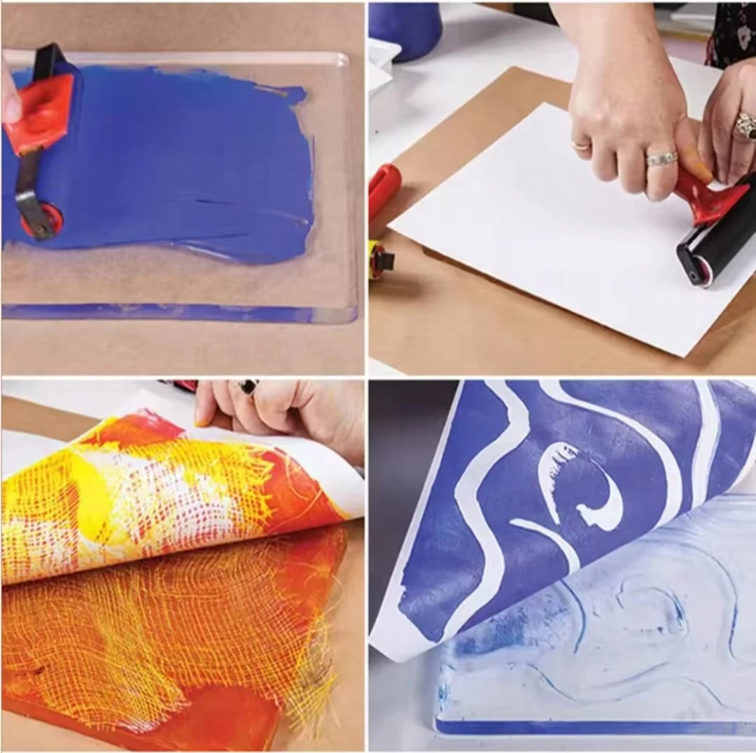 Customized Size Gel Plates Printmaking on Paper Monoprinting Resin Clear Gelli Plate For Art Craft Gel Printing Plate Tools