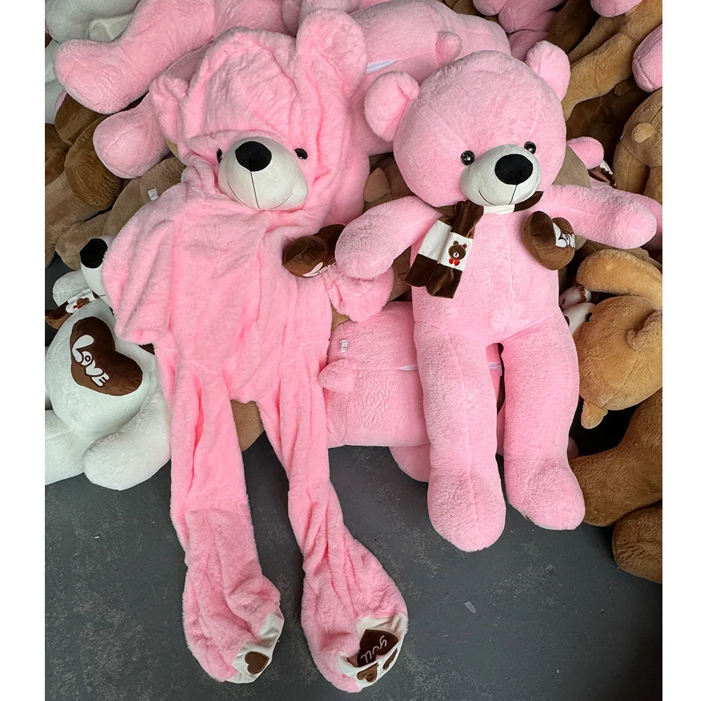 Wholesale Unstuffed Plush Teddy Bear Toys Fluffy Teddy Bear Big Giant Teddy Bear Skin Without Filling