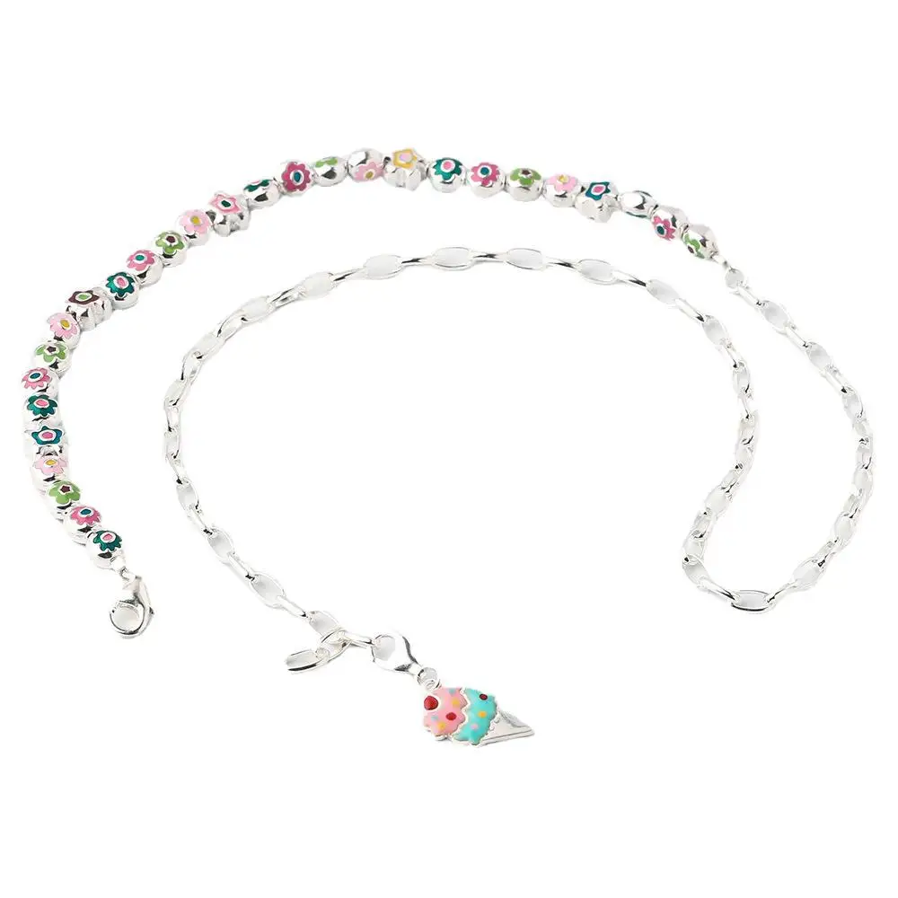 S925 Sterling Silver Korean Small Flower Necklace for Women. Niche Fashion-Designed Collarbone Chain, 2023 New Summer Style.