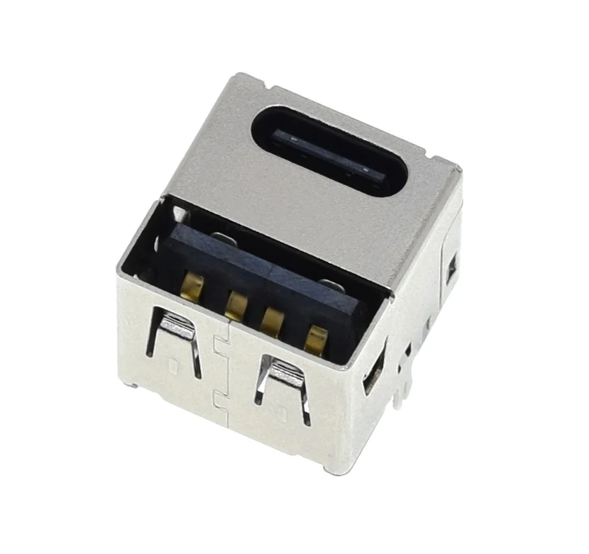 Type-C Dual USB 90 градусов женщина соединила USB 4 прямые средства ухода за кожей стоп муфтовый стыковочный переводник USB C PD быстрое зарядное устройство для автомобиля