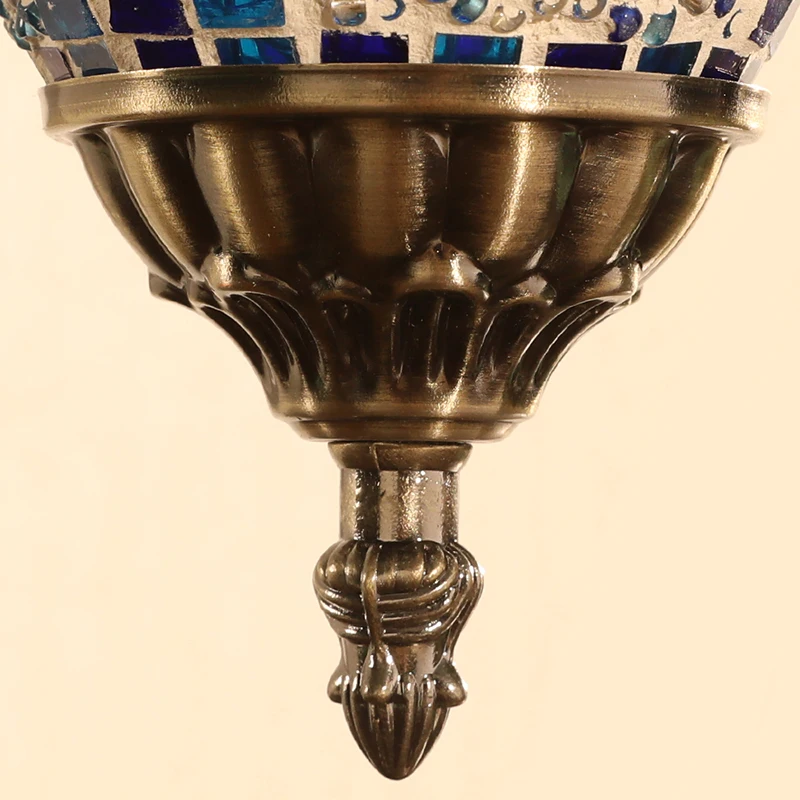 Turkish Lamp Stained Glass Art Mosaic Lamp Retro Hotel Table Arabic Night Lights