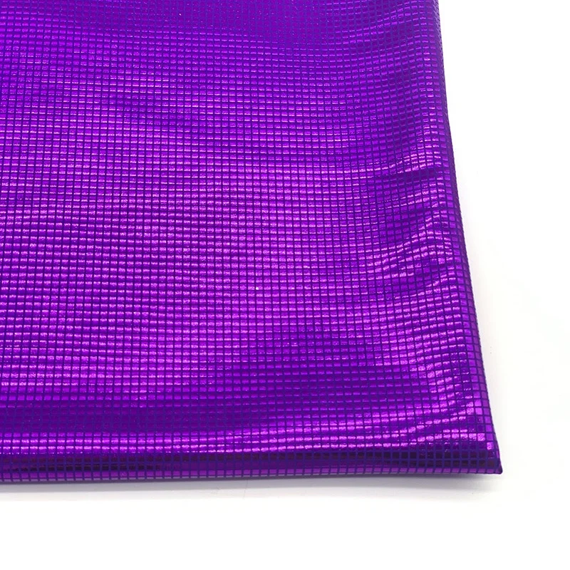 LOW MOQ shiny hologram metallic foil fabric 4 way stretch nylon spandex fabric for bikini swimwear dancewear underwear
