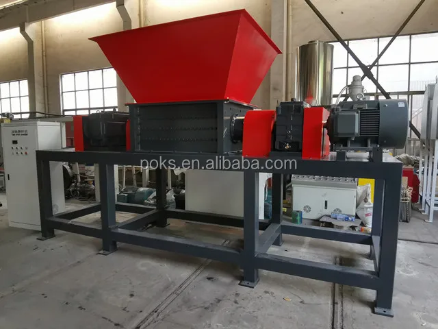 Industrial Waste Film Bottle Bag Strap Recycling Double Shaft Plastic Shredder for Sale