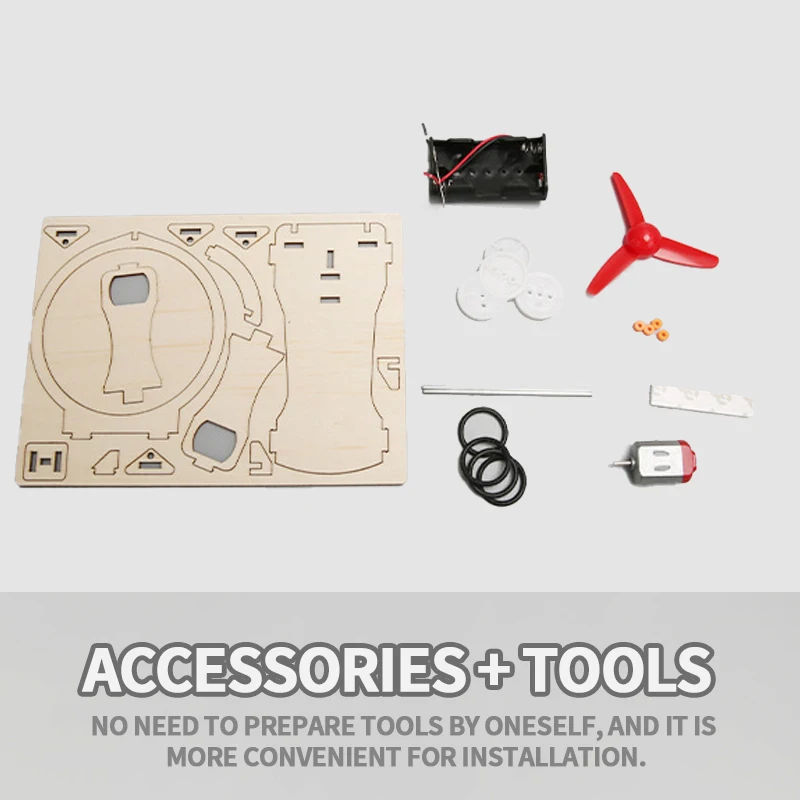 High Quality Electric Wind Car Model Toy Scientific Physics Experiment Kit Diy Wooden Puzzle Stem Kits for Kids Educational