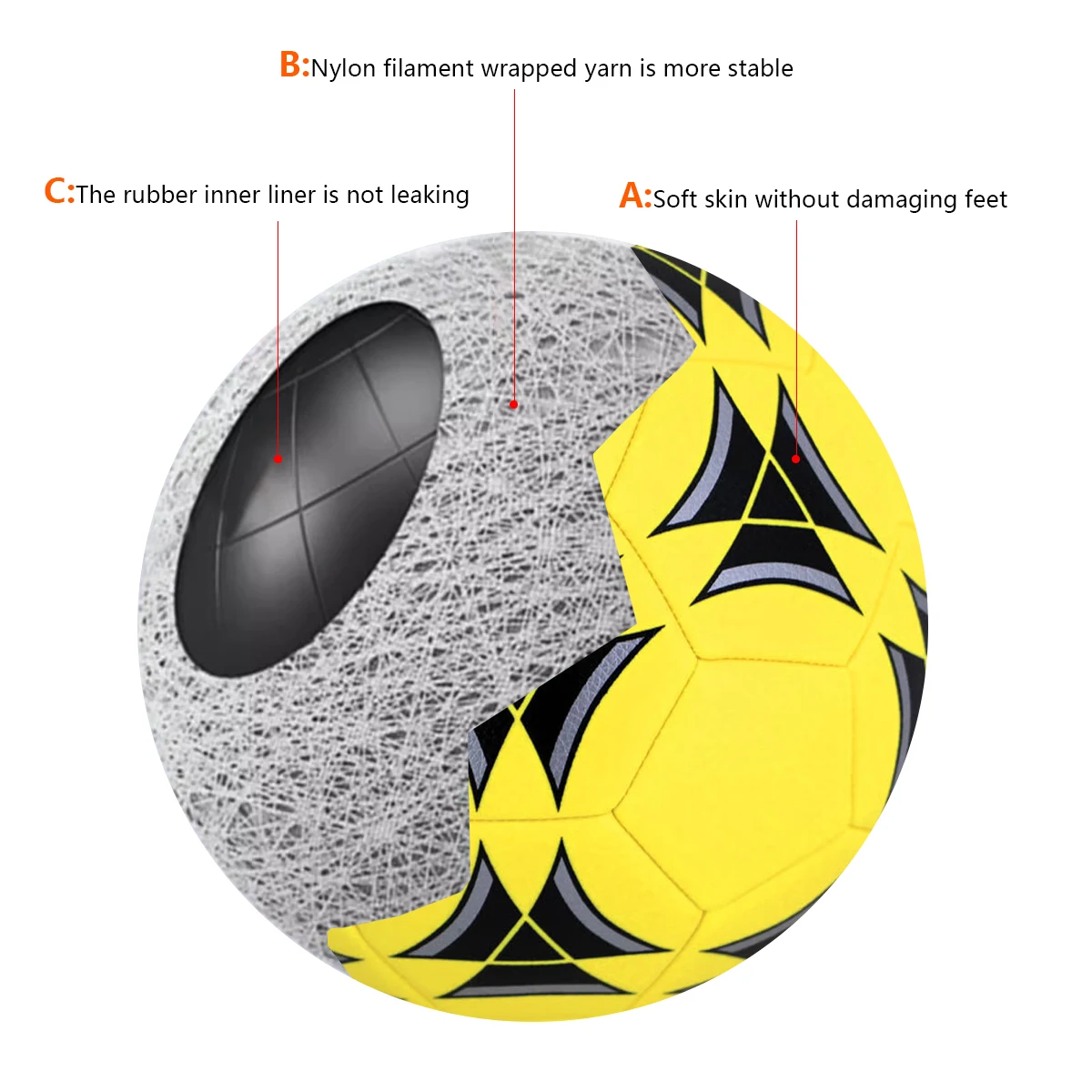 PVC Material Soccer Ball Sewing Classic Design Size 4 and 5 Daily Professional Training Competition Size 5 Football