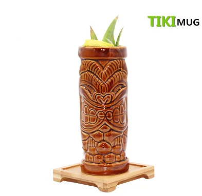  Креативная деревенская керамическая кружка ручной работы tiki размер и форма могут быть изготовлены на