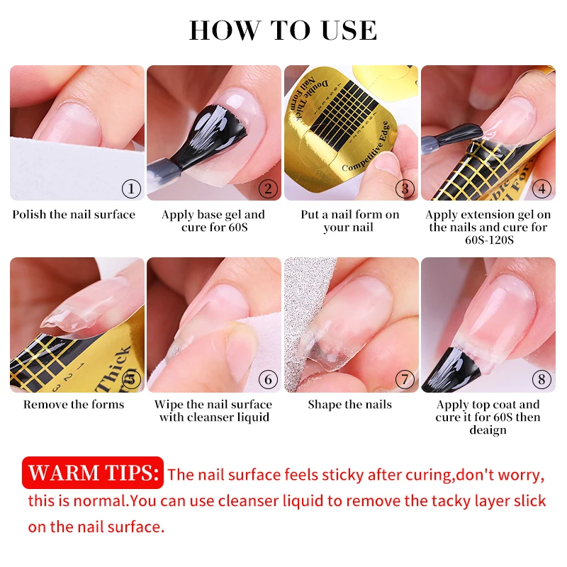 Самовыравнивающийся гель для наращивания ногтей BORN PRETTY, прозрачный, молочно-белый гель для быстрого наращивания ногтей, акрил, 7 мл