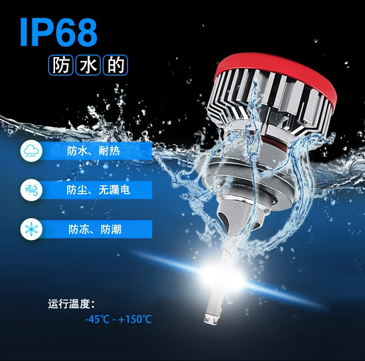 Auto Parts Led Csp 3570 Chip Led Head Light With Fan H1 H3 H7 H11 9005 9006 9007 H4 42000lm Led Headlight Bulb C-GT3