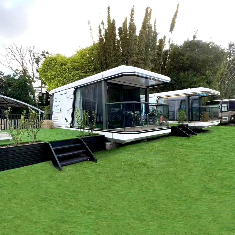 Source Factory Outdoor Prefabricated Mobile Home Living Steel House Modern Space Capsule for Holiday Resort