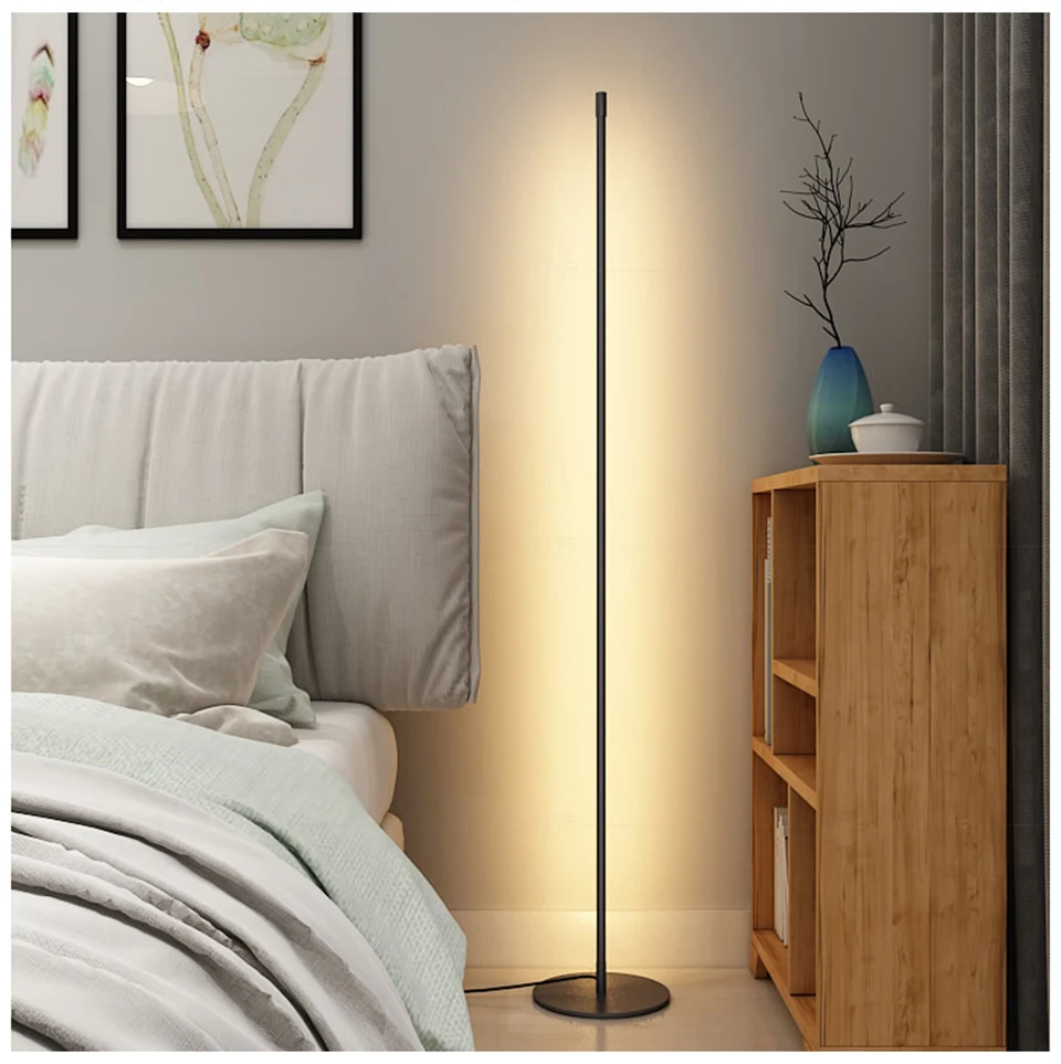 AC85-265V 20W Modern Indoor Stand Lighting Bedroom Bedside Decoration RGB Floor Light Decor Corner LED Floor lamp