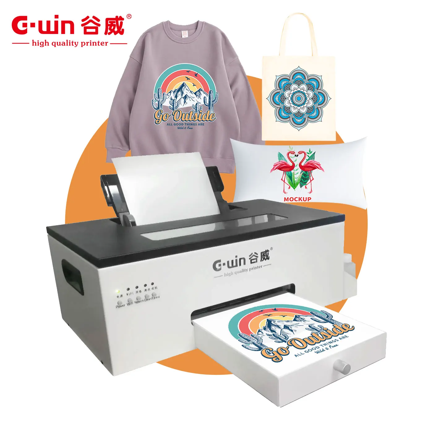 Hoe Sale DTF C200 Machine A4 Size T Shirt Printing Machine with 805 Print Head Multicolor DTF Ink Use