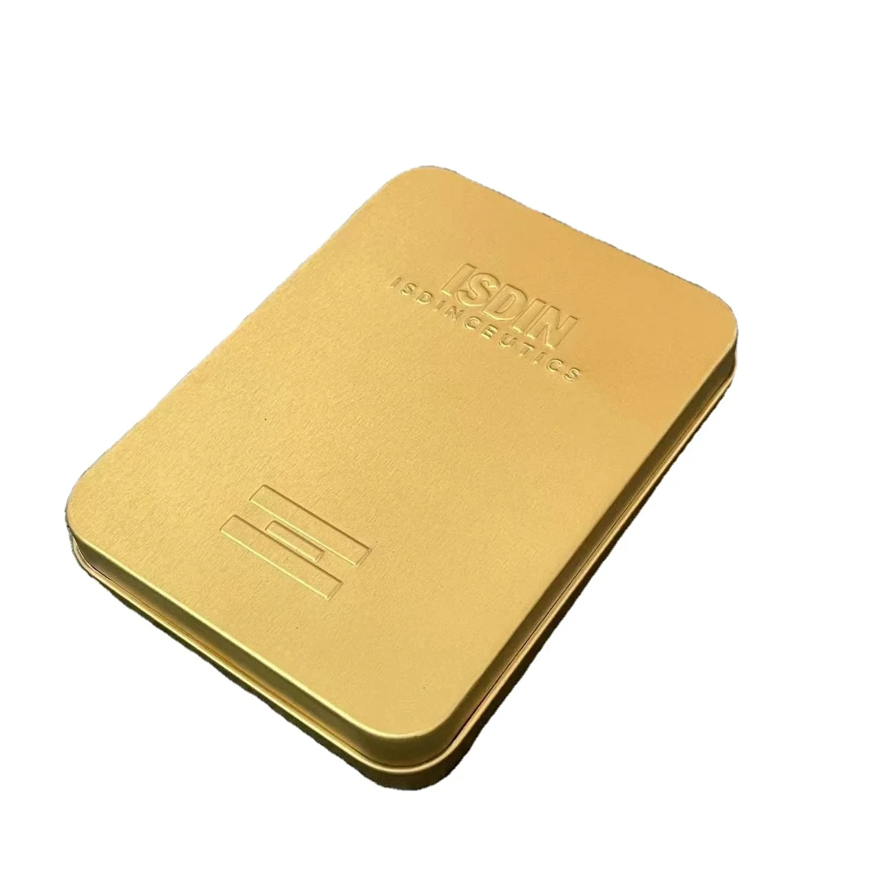 China top quality rectangular tin box for skin cream Cosmetic tin box with mirror gold metal tin can