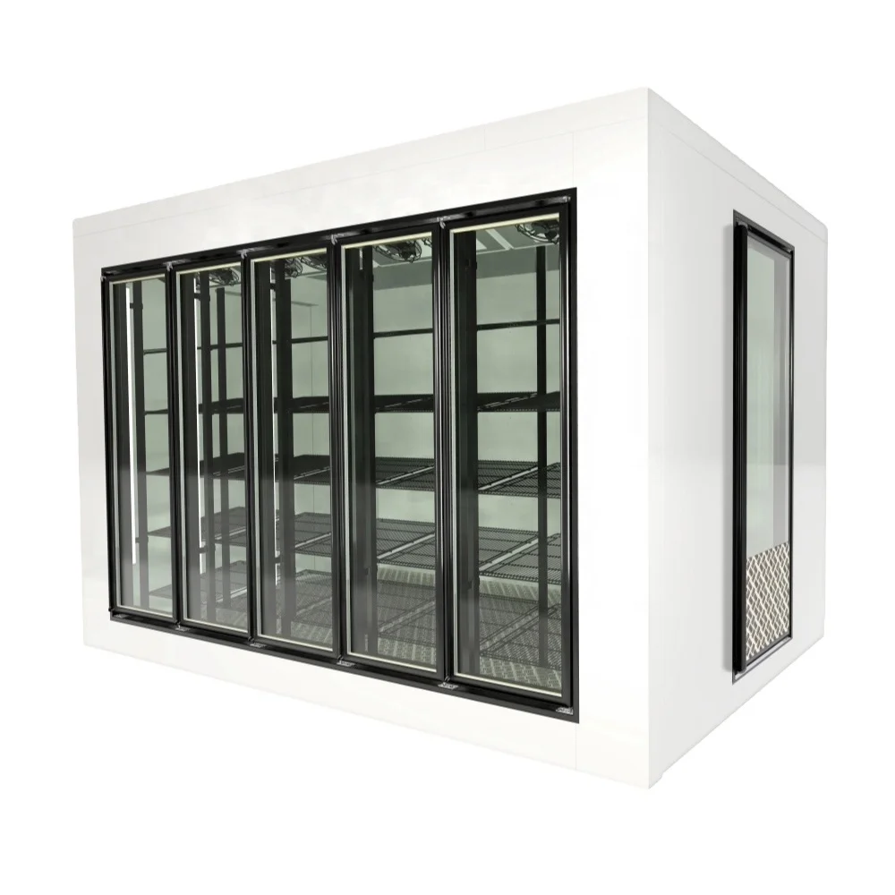 shop walk in cooler Walk in cooler with display glass doors cold room glass door Quality Freezer glass door Factory