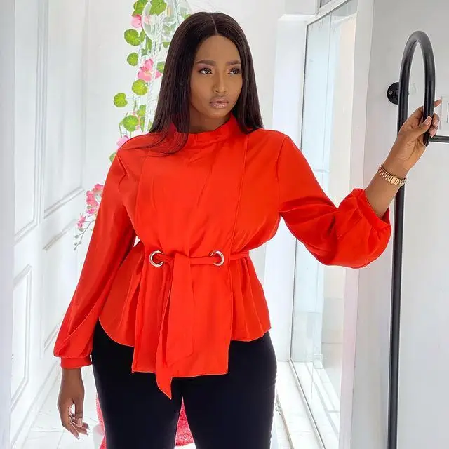 YP Fall New Arrivals Women Clothes Fashion OL Tops Solid Color Lace Slim Large Size Lady Tops Blouse