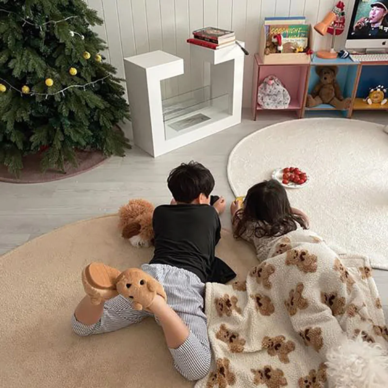 Winter Baby Blanket Bear Cotton Padded Blanket Warm Lamb Wool Newborn Blanket