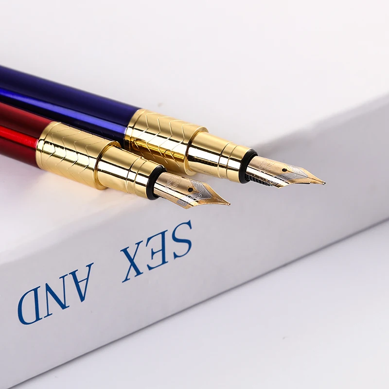 Luxury Business Gift Metal Fountain Pen Gold Nib Promotional Metal Pen With Personalized Logo