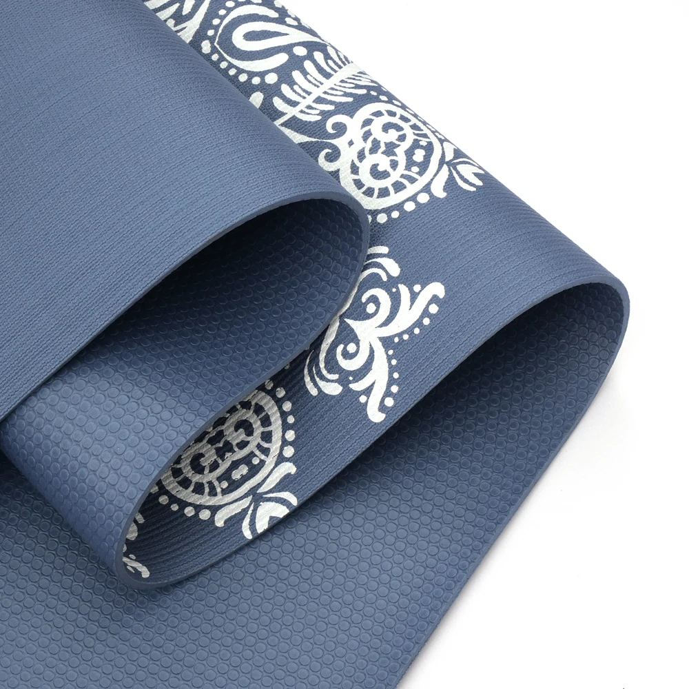 Free Sample Custom Brand Logo Pattern Waterproof GYM Workout Mat Non-Slip Rubber Base ECO-Friendly Pilates Mat TPE Yoga Mat