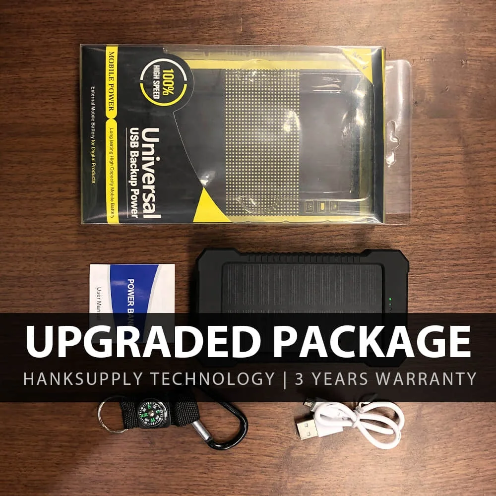 Бесплатный образец! Внешний аккумулятор на солнечной батарее 20000 мАч, оптовая продажа, заводская цена, внешний аккумулятор на солнечной батарее