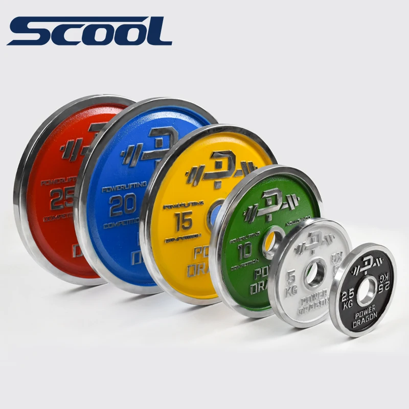 Fitness Silver Chrome Steel Weight Plates Electroplating Weightlifting Powerlifting Barbell Plate Strength Training