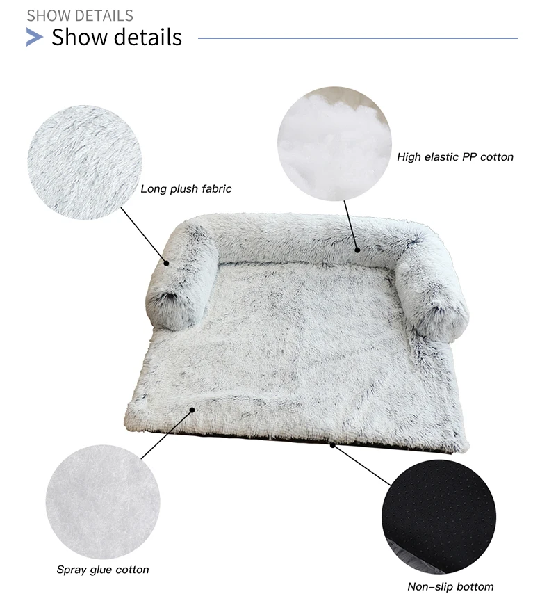 CF factory fluffy plush furniture protector pet mat washable dog supplies calming dog bed simons cat pillow cushion cat dog beds