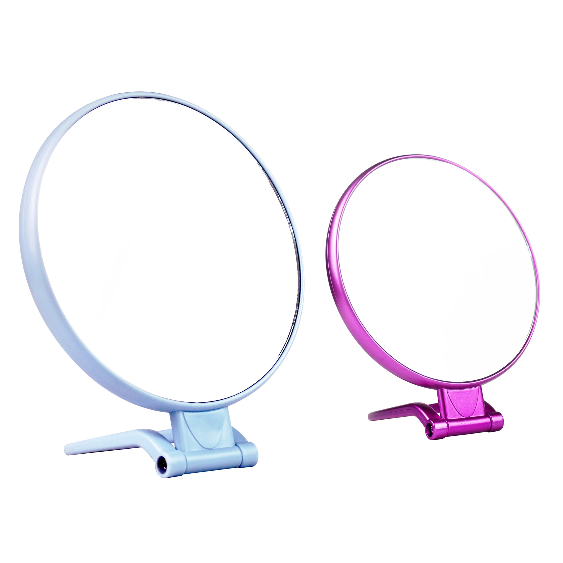 private label frame enlarged folding double-sided  Cosmetic Hand Held Makeup Mirror With Handle