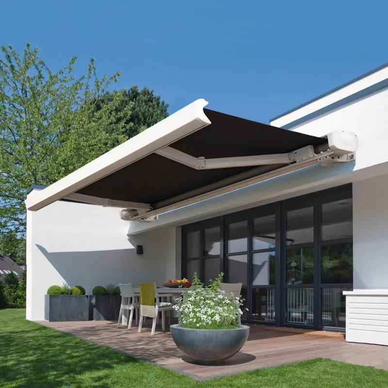 Electric Remote Control and Aluminum Retractable Awning Full Cassette Awning