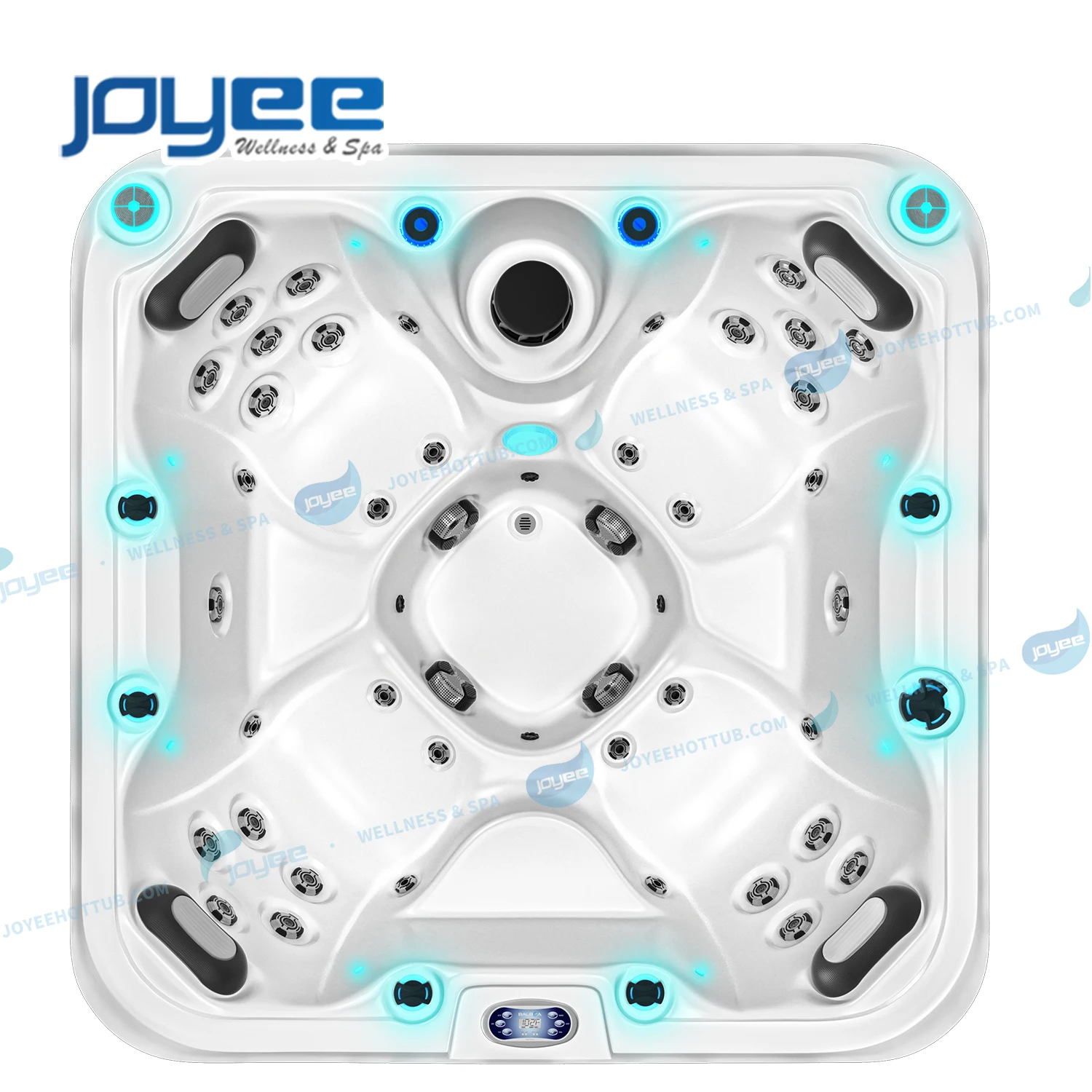 JOYEE Spa Manufacturer cheap price 4-6 seats hydro whirlpool massage spa hot tub outdoor jacuzzier with size 6ftx6ft