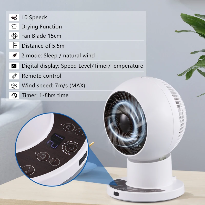 New design high performance motors oscillating plastic table fans supplier