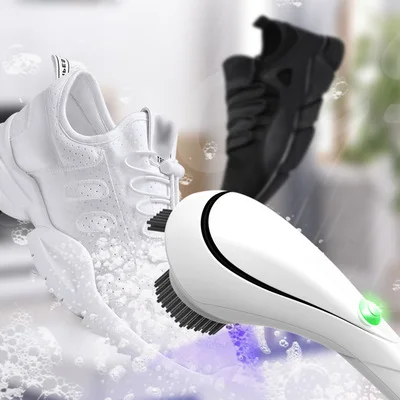 ALQ Portable Handheld Automatic Shoe Brush Shine Polisher With  Disinfection Light Sneaker Shoes Cleaner