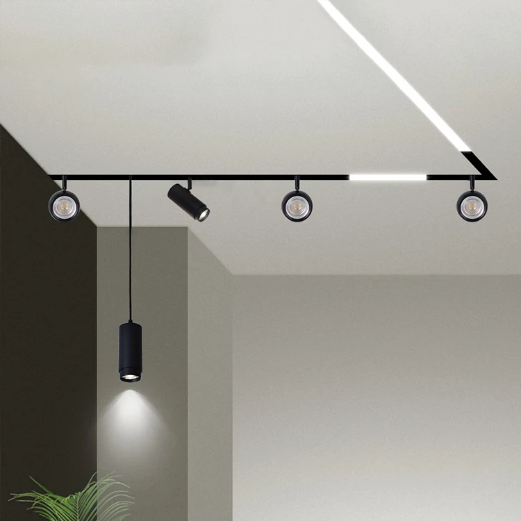 Contemporary Classic Style Indoor Hanging Showcase Focus Surface Mount Magnetic Led Track Light
