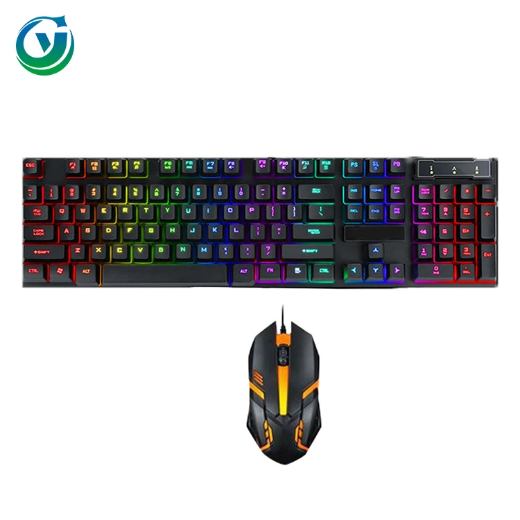  Компьютерные аксессуары RGB USB игровая клавиатура мышь набор для