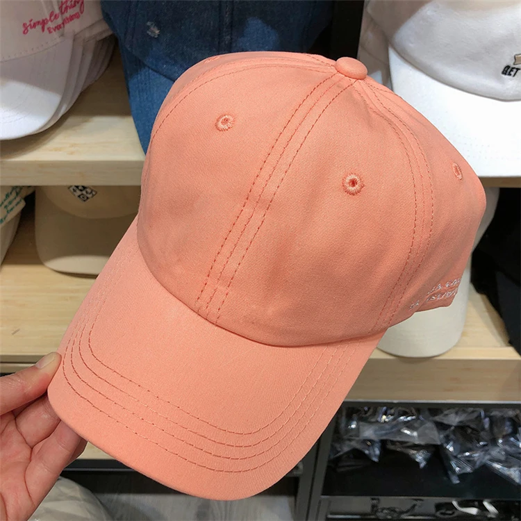 Fashion Retro Solid Color Custom Made Wholesale Outdoor Motion Embroidery Spring And Summer Washable Baseball hat