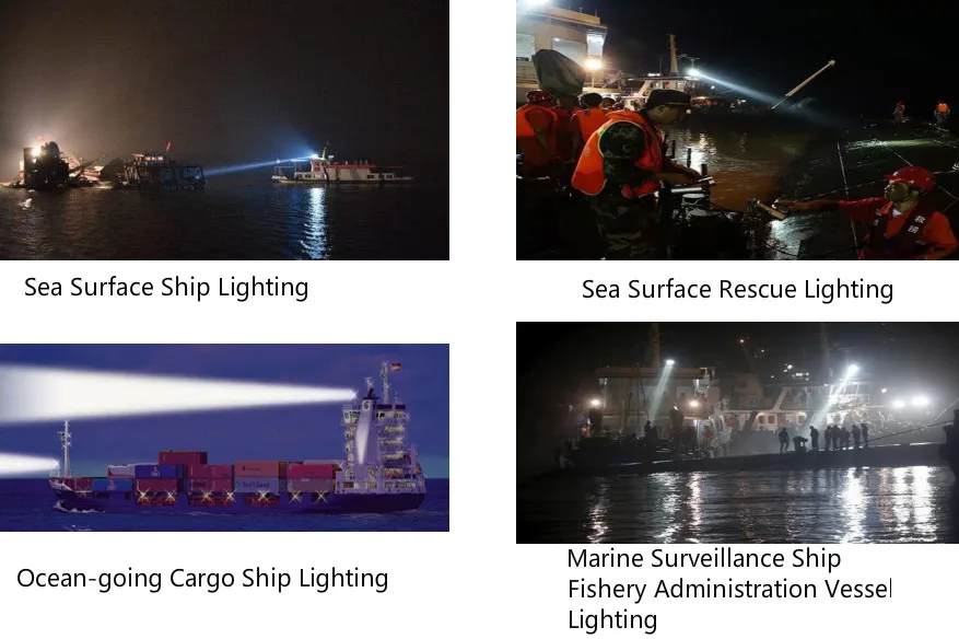 Marine Cargo Ship Light Distance Searchlight Sweeping Sealight Frontier Spotlight Auto Ocean Search Lighting