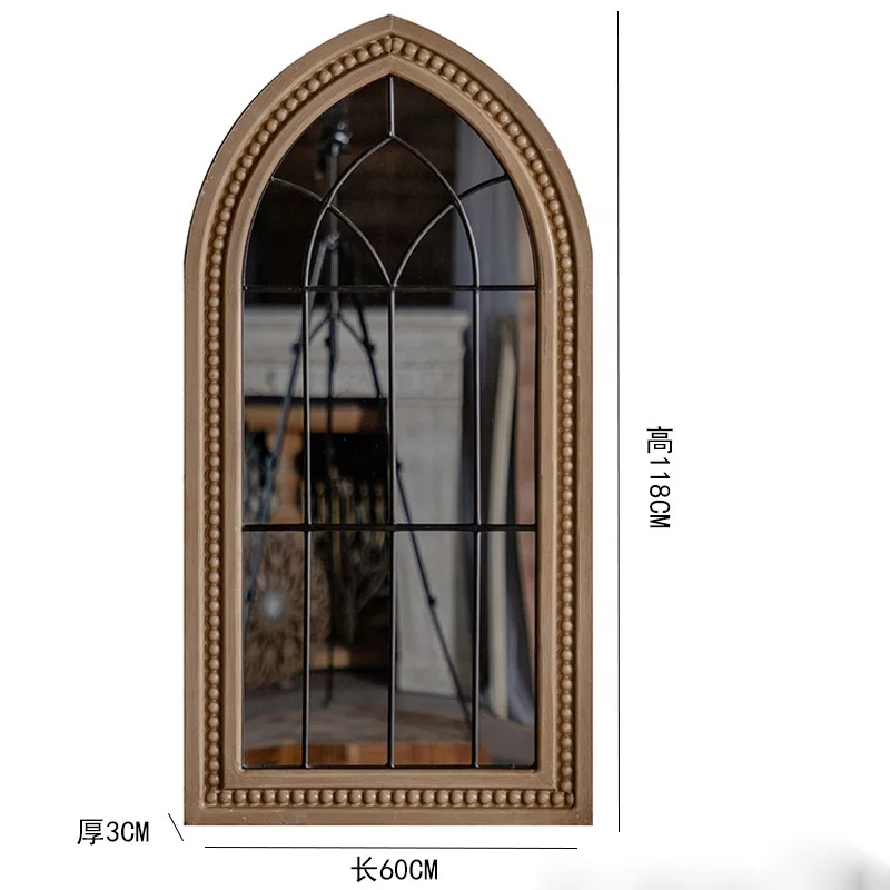 Amazon Best Sale Wall Decor Mirror Living Room Window Decor Wholesale Wood Frame Home Mirror