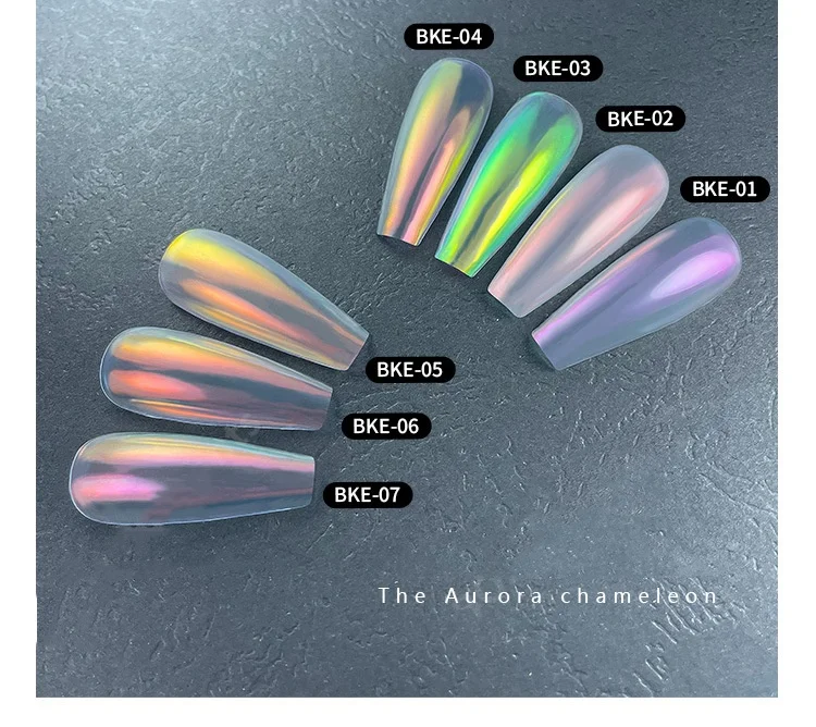 High Quality Nail Chrome Powder Private Label Aurora Chameleon Chrome Nail Powder For Nails
