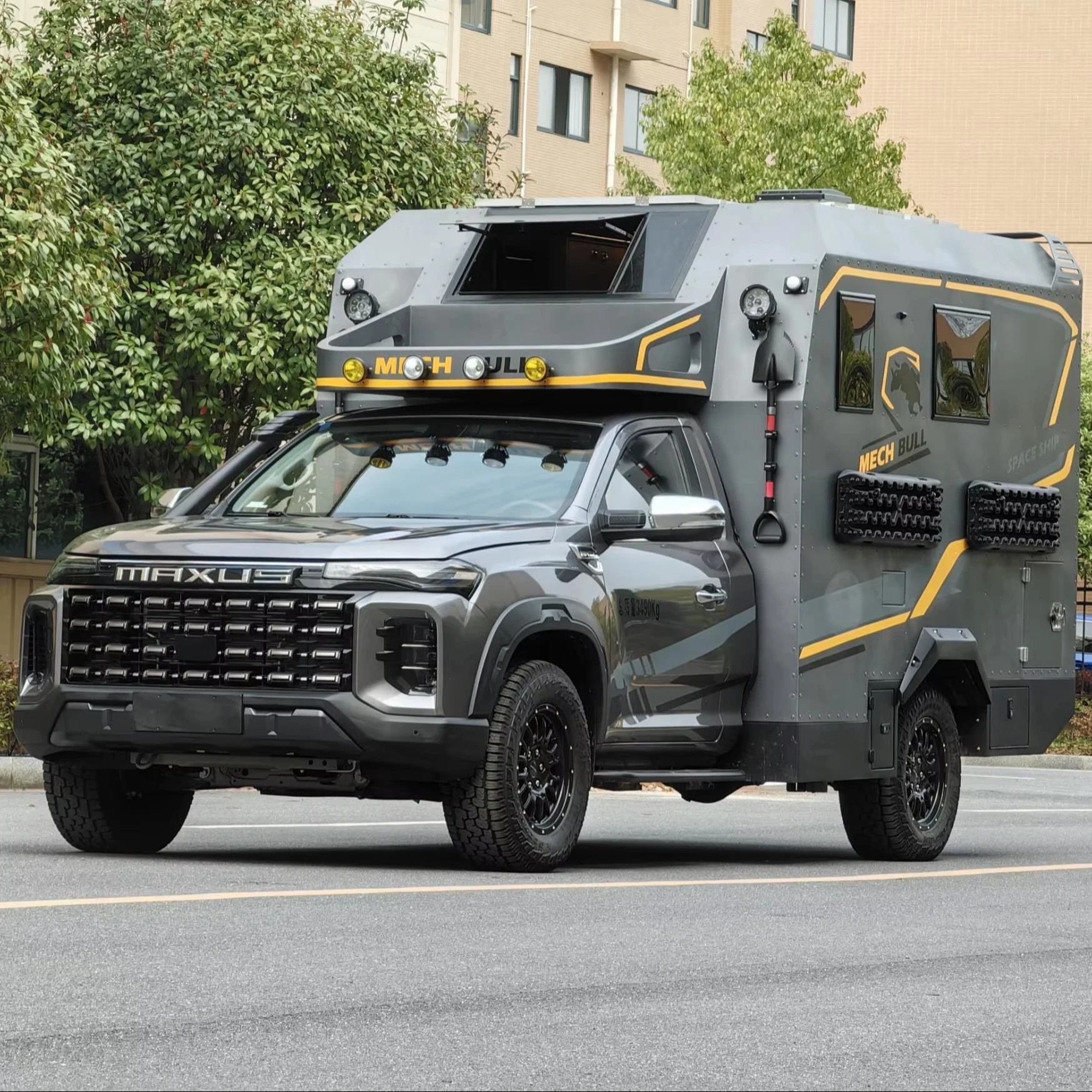 Китайский автомобиль специальный транспортный караван внедорожник 4X4 флагманское издание синий белый внешний