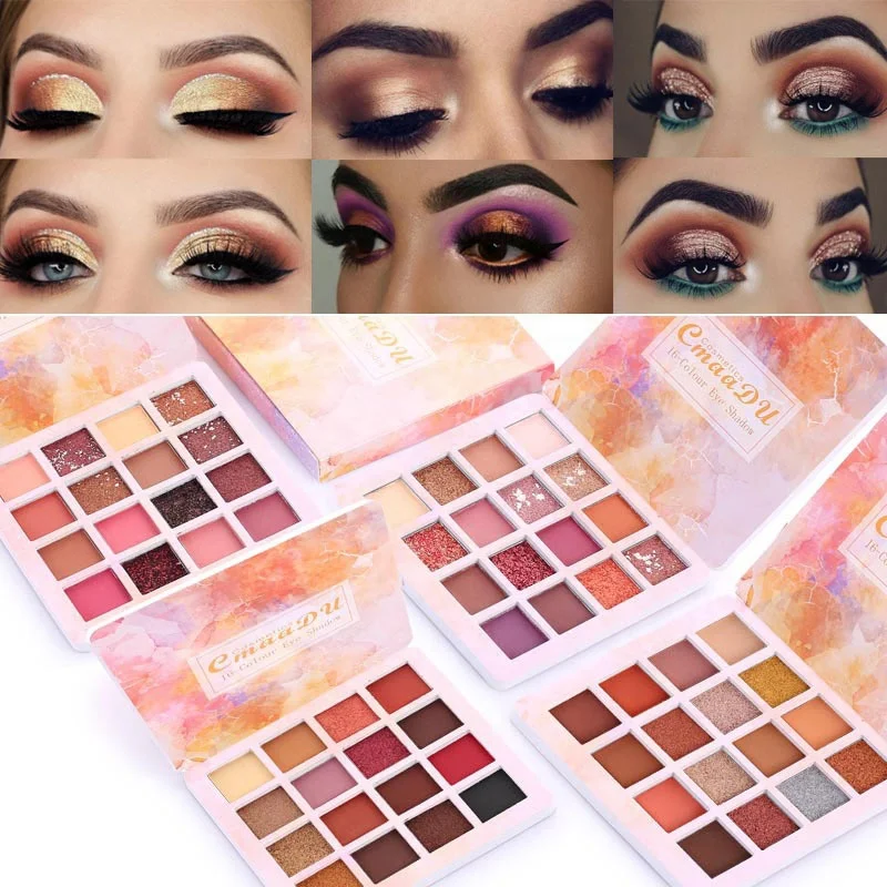 
Private Label Beauty Halal Cosmetic China Manufacturer Unique Chameleon Eyeshadow Palette Makeup Products 