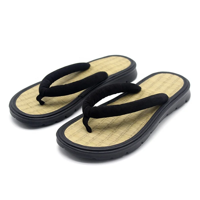 High Quality 5mm Eva Bamboo Spa Slippers Biodegradable Handmade Hotel Beach Sandals 7 Days 36-46# grass flip flops