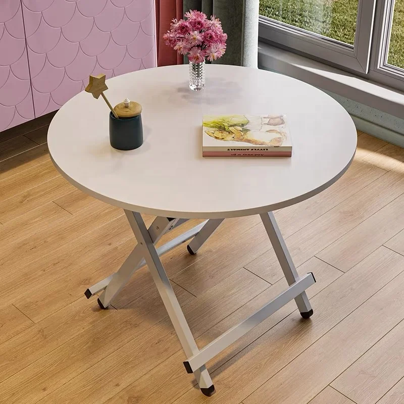 Factory simple Living room Dining room Metal leg dining table foldable learning table Outdoor table