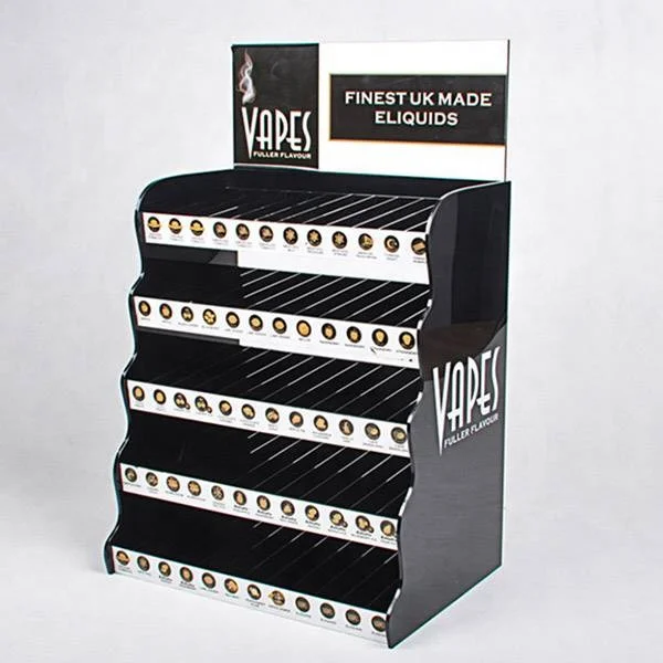 Factory Manufactured Counter 5 Shelves Acrylic Cigarette Dispenser Display Case