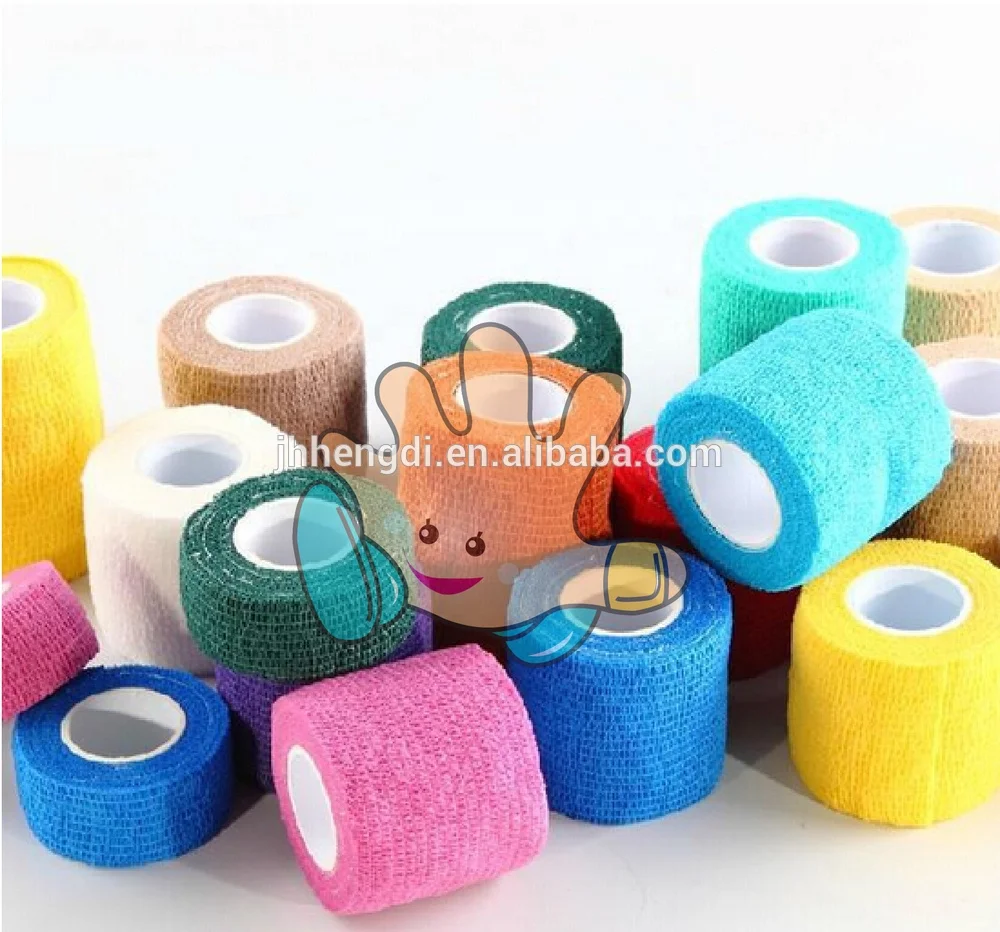 Non woven Cohesive elastic bandage/self adhesive bandage  printing color /pet use