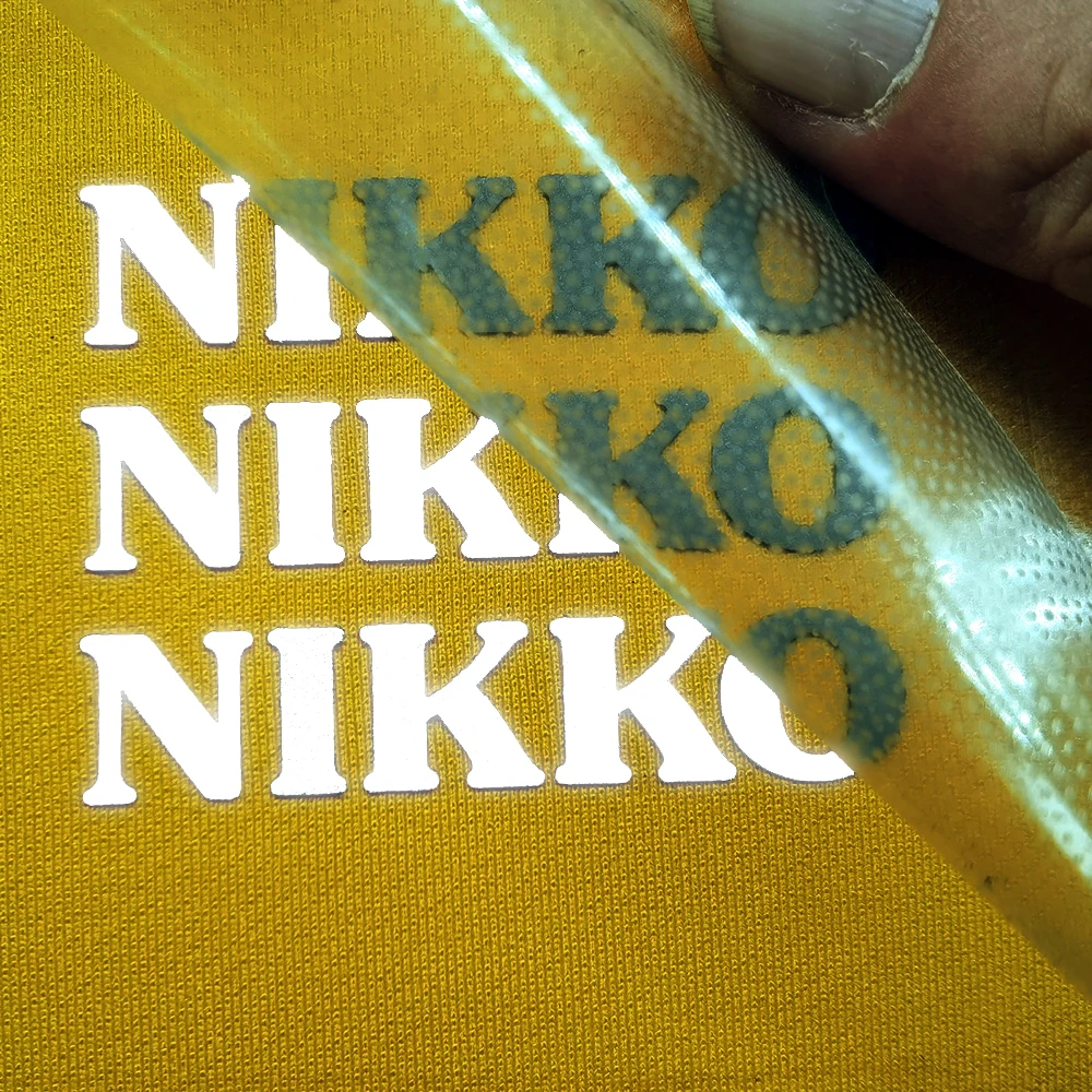 Reflective Effect Thick Silicone Logo Heat Transfer 3D Stickers Heat Press Transfer Printing