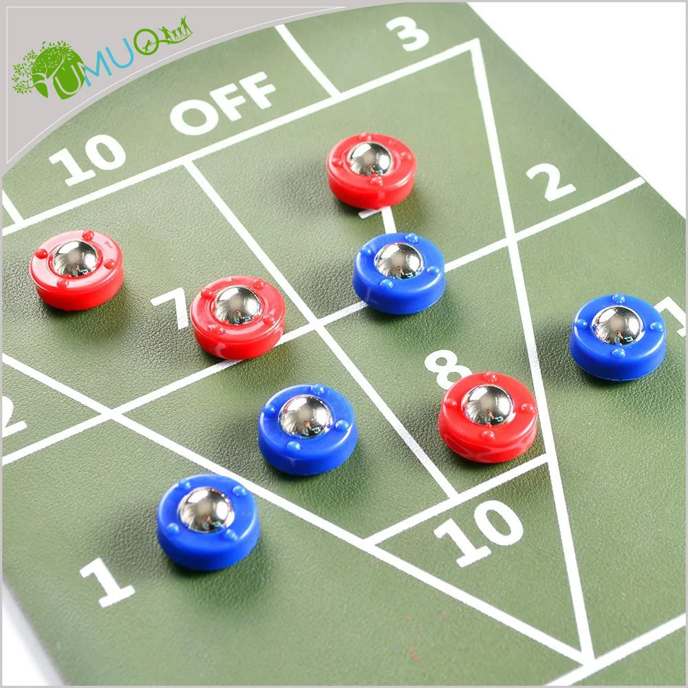 YumuQ Tabletop / Table Top 2 IN 1 Shuffleboard and Board Curling Games Indoors and Outdoors Kids and Family Games