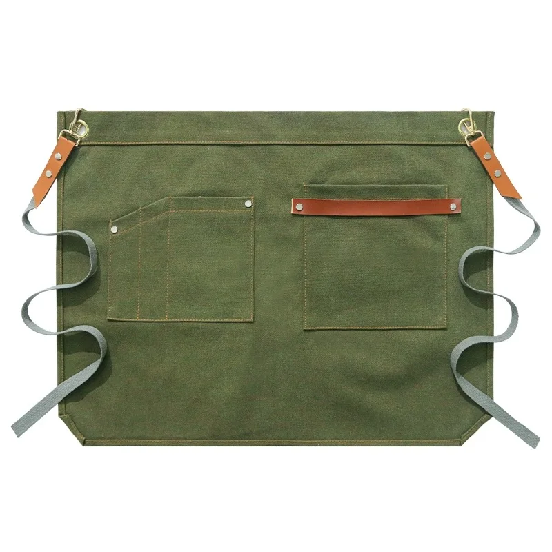 Factory Unisex bistro cafe cooking custom aprons for waiter barber aprons short waist apron