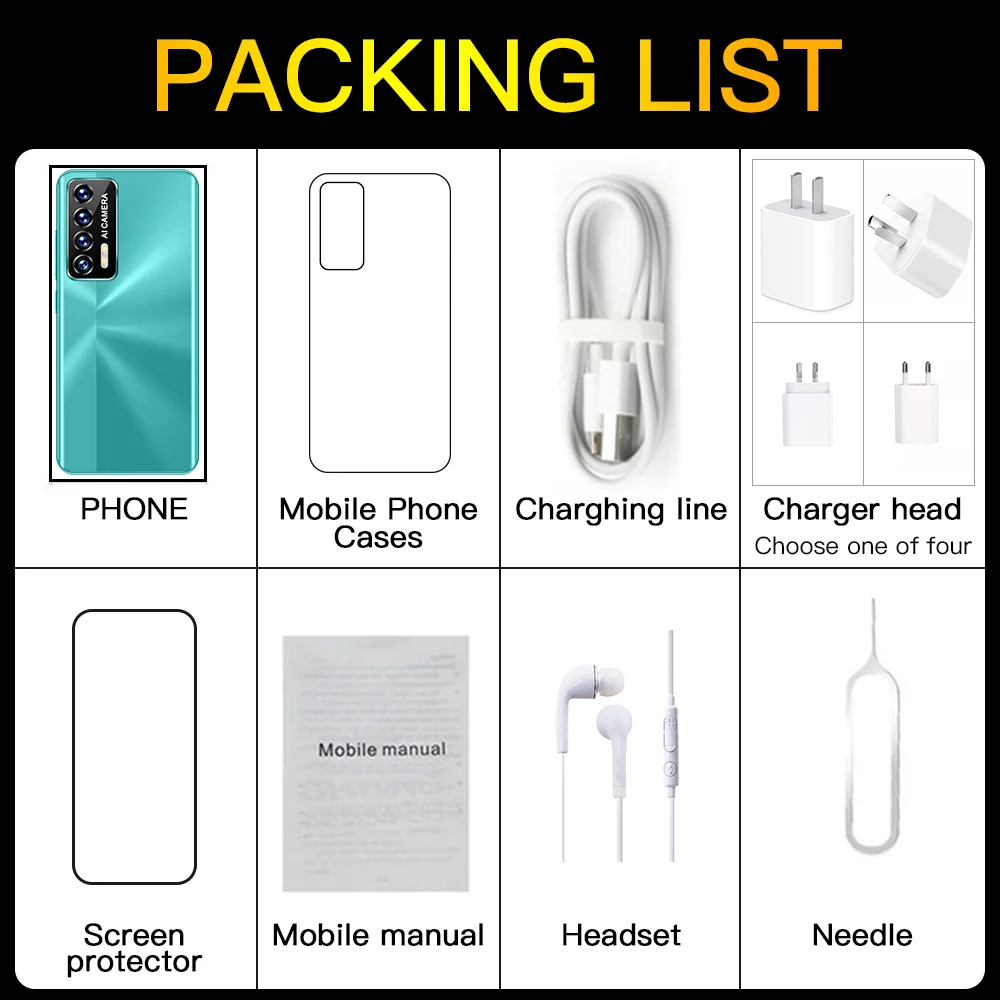 Wholesale Reolme7 Telephones 7.3inch Cellphone 6800mah Dual sim 10core Smartphone HD Camera  16GB+512GB Gaming Mobile Phones