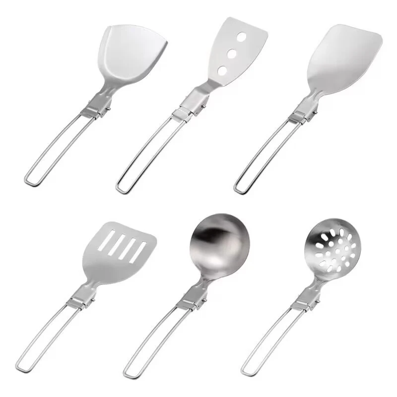 Camping Accessory Stainless Steel Folding Colander Foldable Mini Portable Cooking Kitchenware
