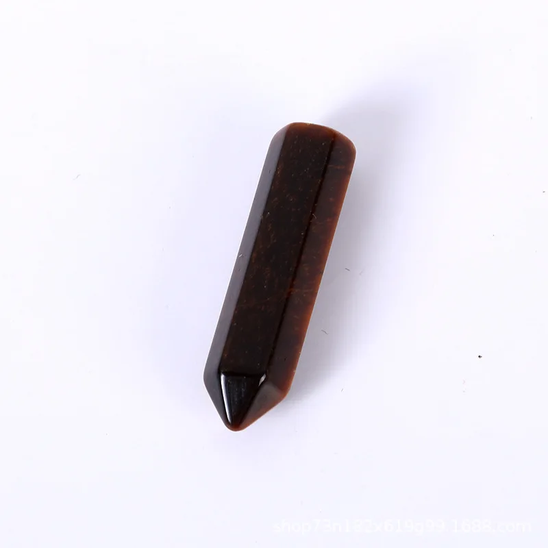 Natural Single-Pointed Hexagonal Quartz Pillar Naked Stone Amethyst Powder Crystal Gemstone Bullet Head Yoga Energy Enhancement
